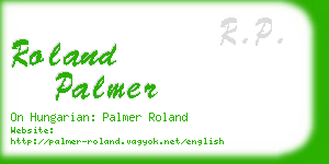 roland palmer business card